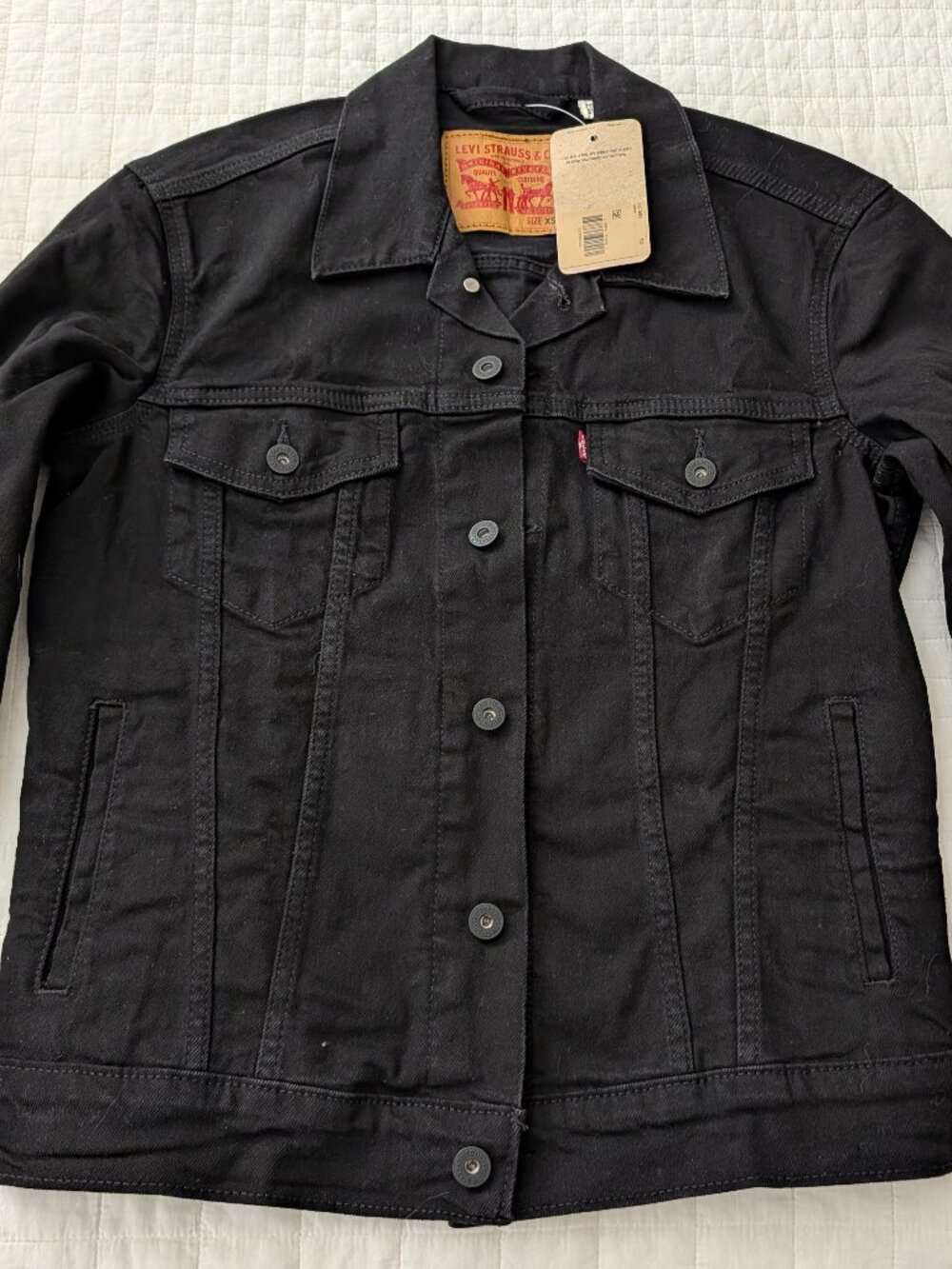 Levi’s Jacket - Bomber black denim jacket, XS